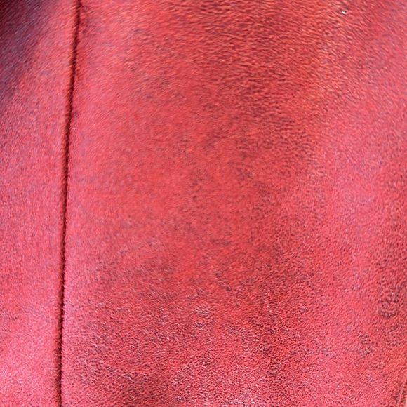 Guess Red Faux Leather Top Medium - Picture 6 of 6